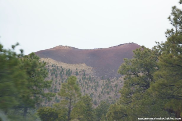 A closer look of Sunset Crater Volcano in Flagstaff, Arizona.