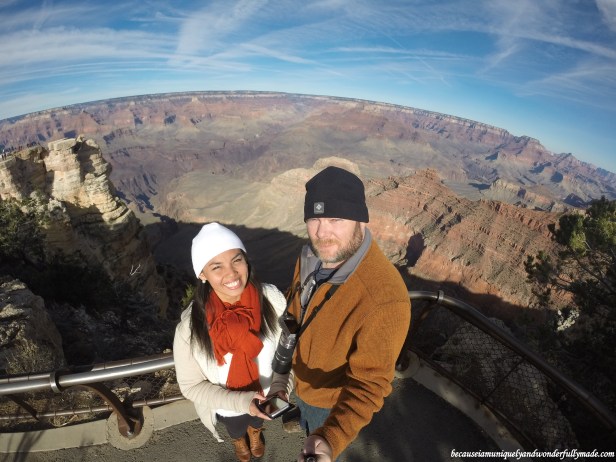 The Mather Point Lookout is the closest to the entrance station of the Grand Canyon National Park. It is only a short walk from the park's Visitor Center.