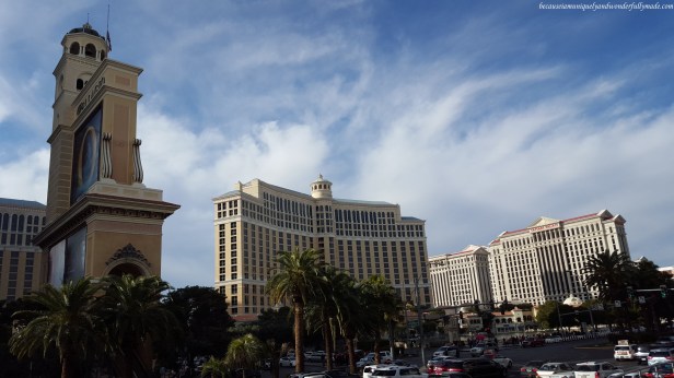 The Bellagio and Caeasar's Palace along the new Las Vegas strip.