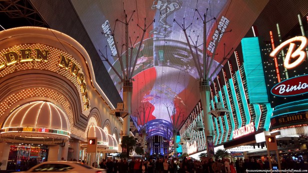 The famous Golden Nugget and Binion's at the old Las Vegas strip.