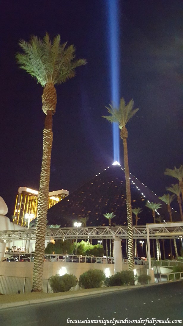 The Luxor Hotel is the sixth-largest hotel in Las Vegas and the ninth-largest in the world. At 42.3 billion candela, the Luxor Sky Beam is the strongest beam of light in the world, using computer-designed, curved mirrors to collect the light from 39 xenon lamps and focus them into one intense, narrow beam.