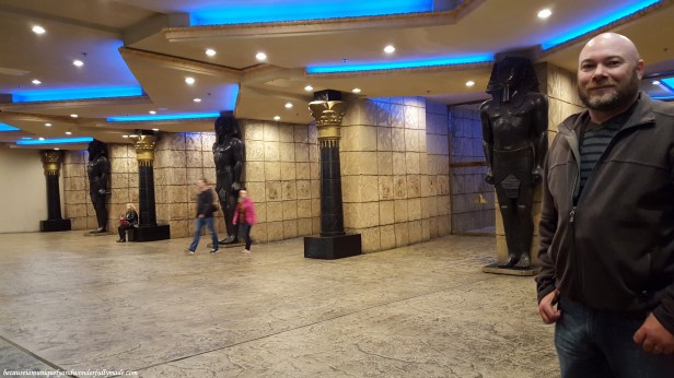 Inside the Luxor Hotel in Las Vegas which was named after the city of Luxor (ancient Thebes) in Egypt.