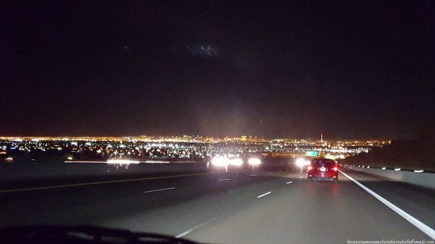 We could see the city lights from miles and miles away as we were approaching the Sin City, Las Vegas.
