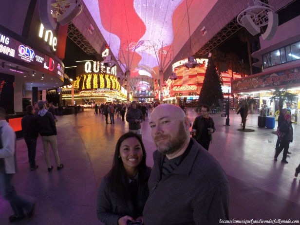 Another photo of us at the old Las Vegas Strip (Fremont Street) in Las Vegas.