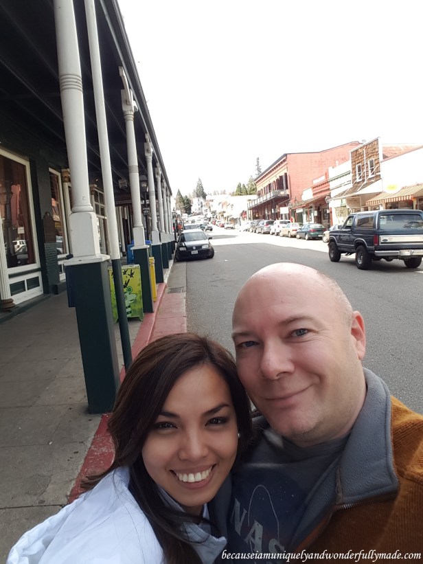 Strolling around downtown Nevada City, California.