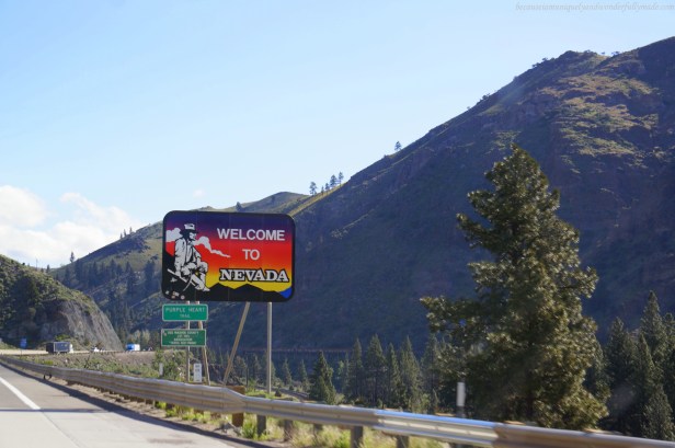 Crossing the Nevada border.