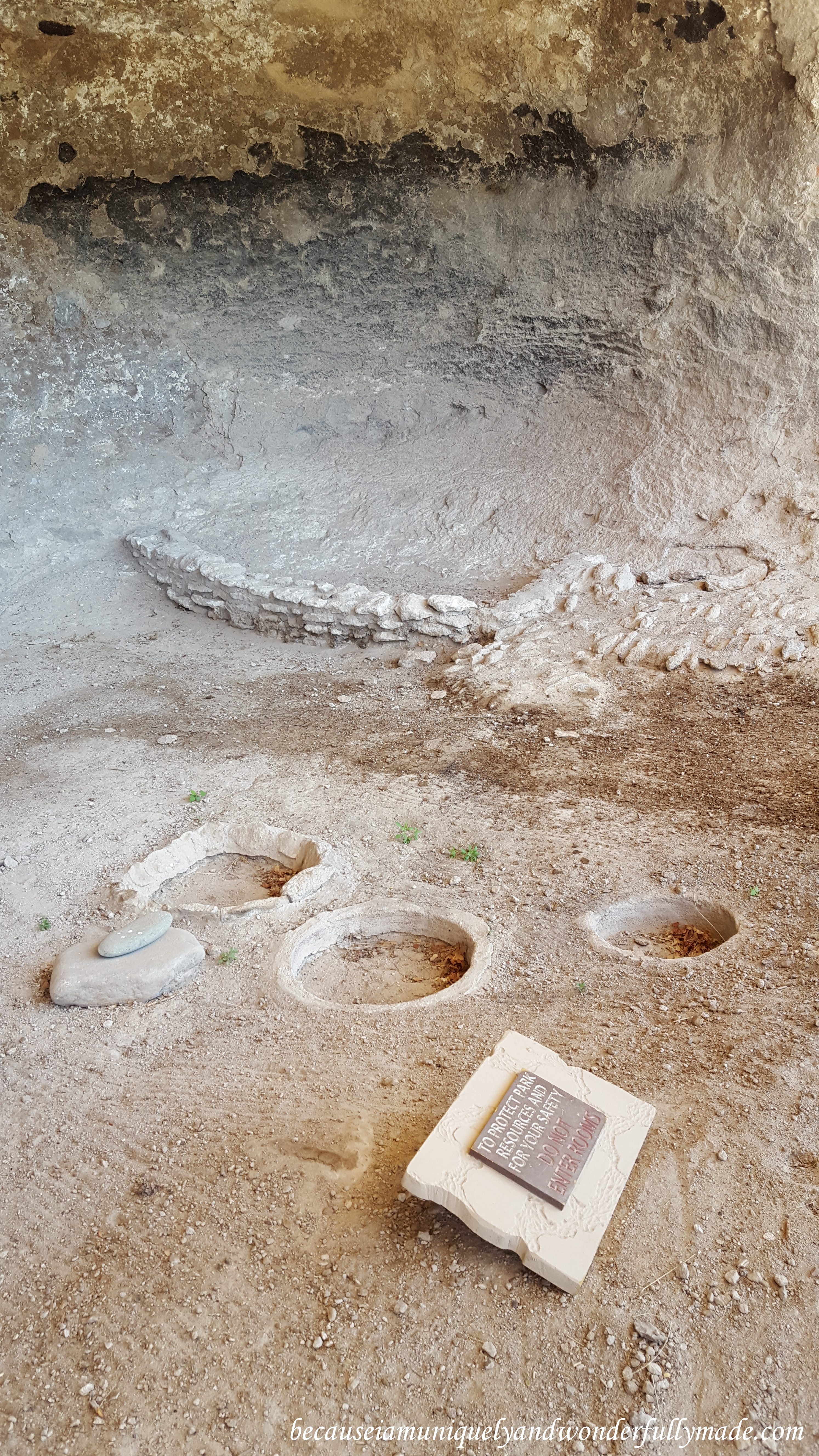 I believe these were firepits inside the cliff dwellings. A proof of a civilization that once flourished here.