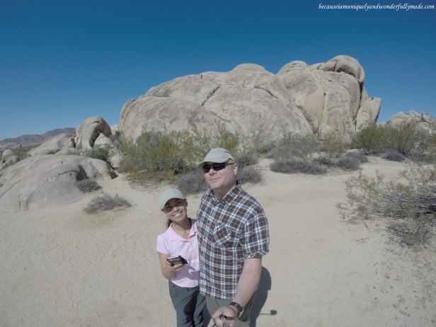 Gneiss rock formation in Joshua Tree National Park.